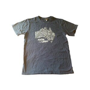 Hoxley Australia Blue Assie Lingo Blue Novelty T Shirt Size Large